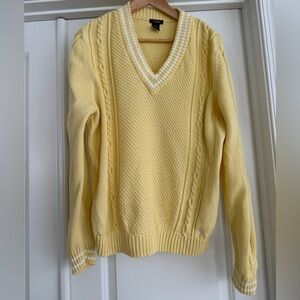 Vintage IZOD Golf Yellow V-Neck Sweater